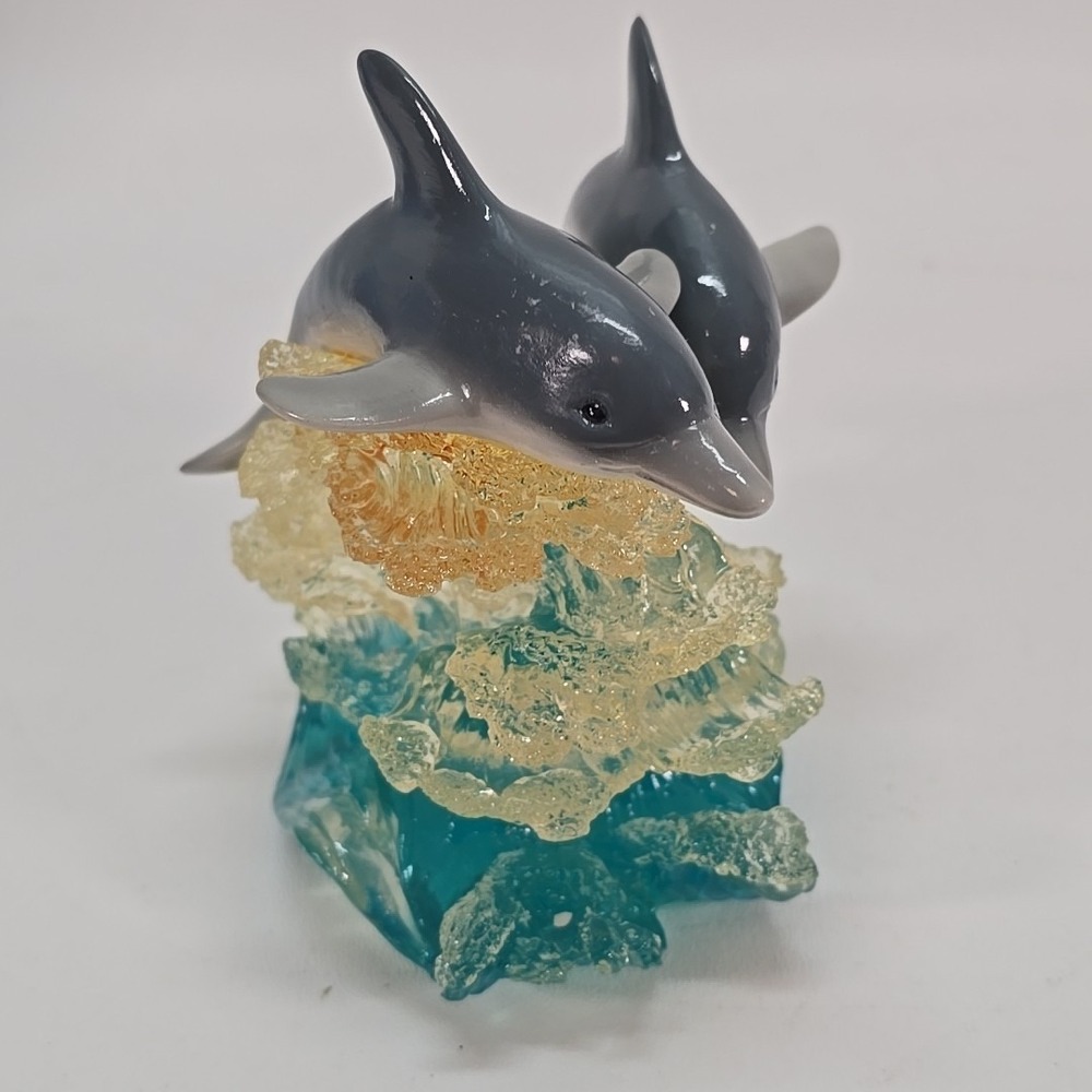 Sea Life Double Figurine Acrylic Jumping Dolphins #42300 Code FVL-DOL‎